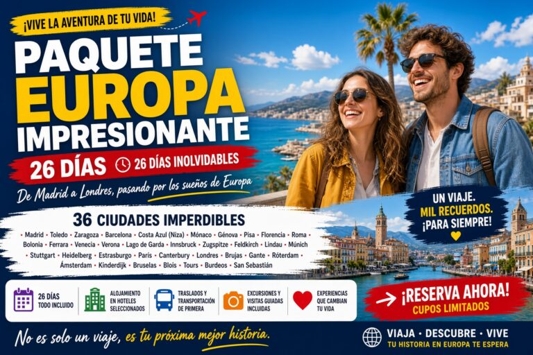 Paquete Europa Impresionante 26 días