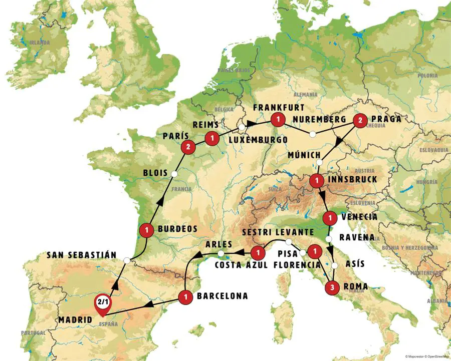 Paquete Gran Europa Turista 19 días