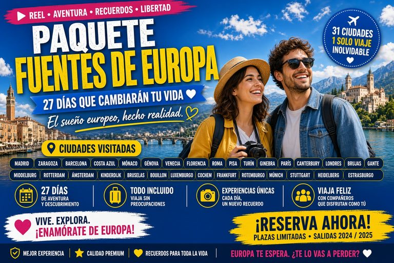 Paquete Fuentes de Europa 27 días