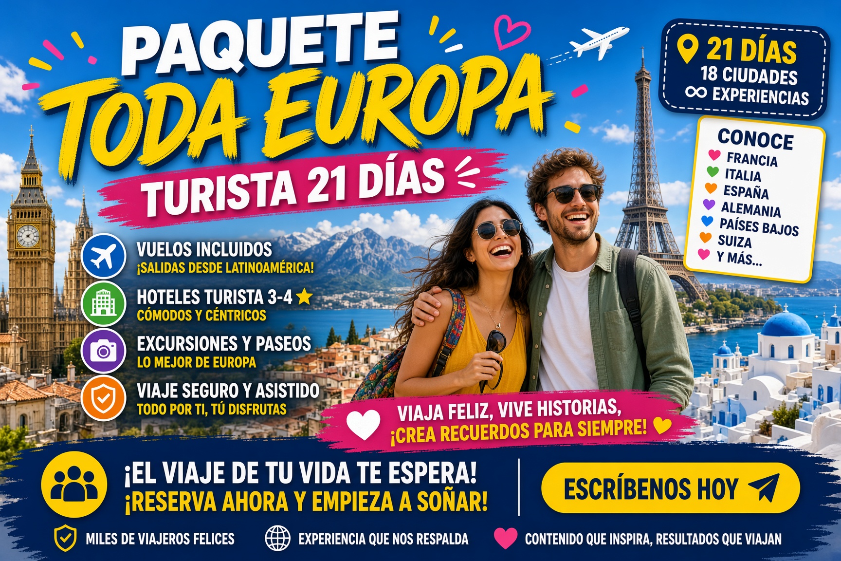 paquete toda europa turista